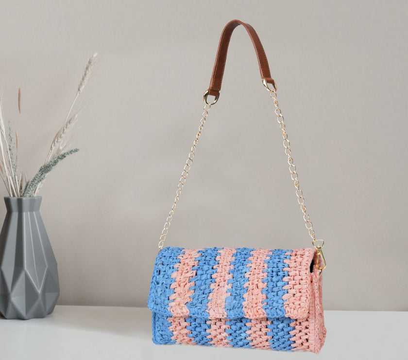 Elowen Raffia Versa Carry Clutch
