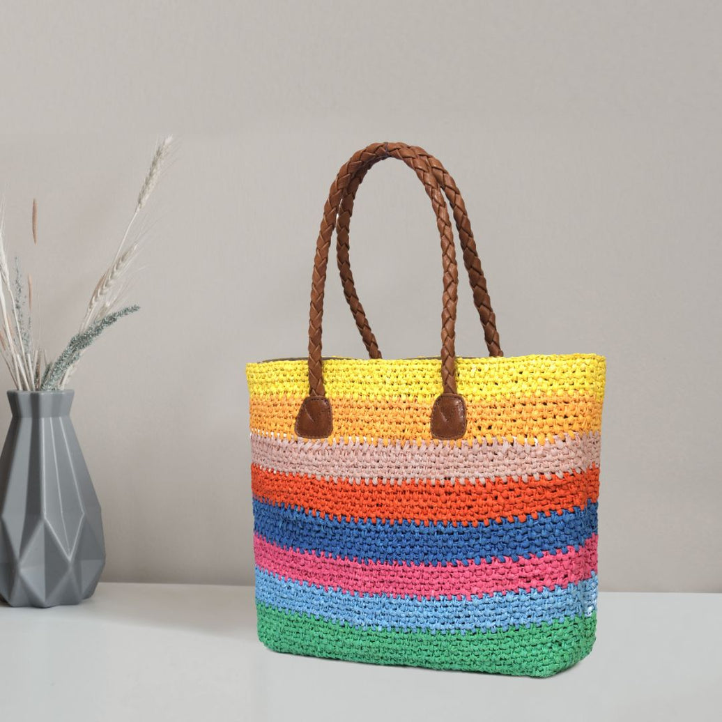 Bianca Raffia Chic Crochet Tote: Stylish and Functional Tote bag