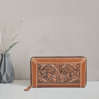 New Jersey Hand-Tooled Zipper Wallet | ( LC-168 )