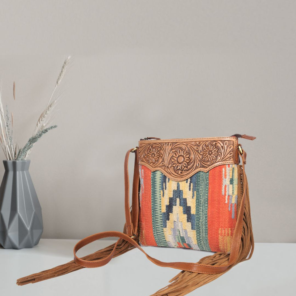 Dallas Kilim Leather Crossbody Bag | LB-644