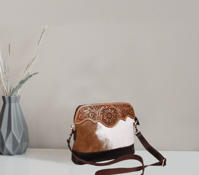 Arizona Tooled Crossbody/Handbag Hair on Hide | ( LB - 372 )