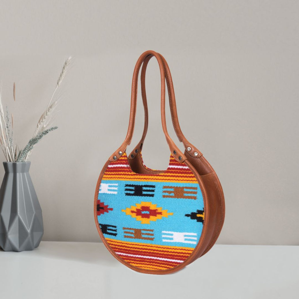 Luxe Loom Leather Handbag | LB-706