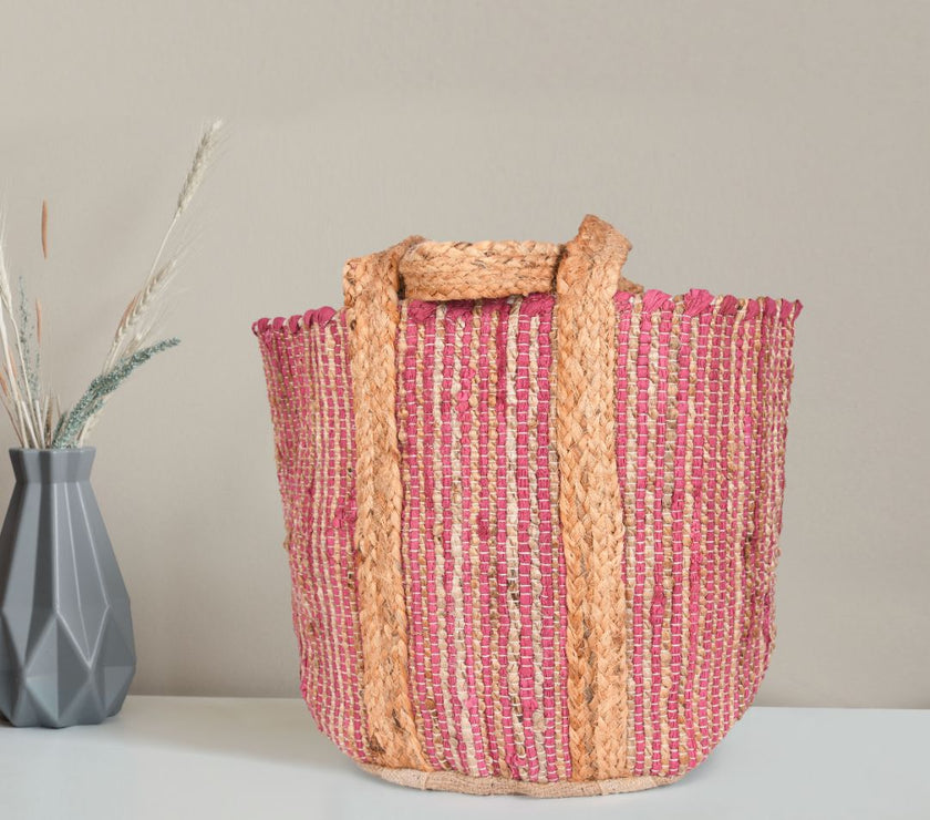Tropical Breeze Jute Tote Bag