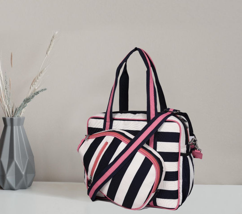 Striped Elegance  Pickle Ball Tote Bag