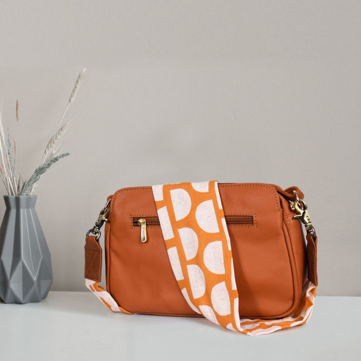 Orange Geometric Bag Strap