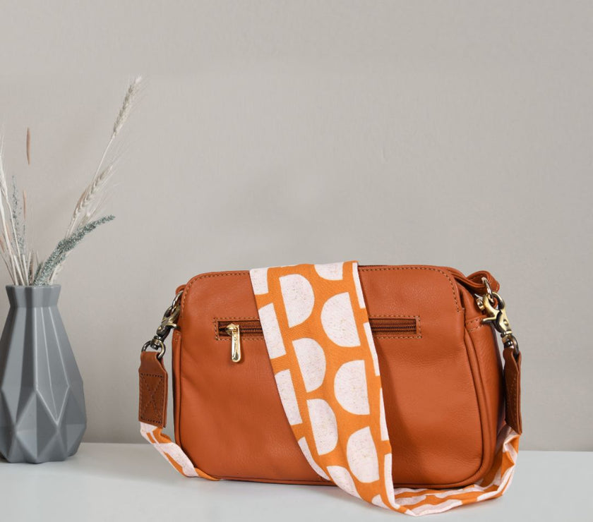 Orange Geometric Bag Strap