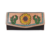 Montana Hand-Tooled Fold-Over Leather Wallet