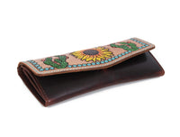 Montana Hand-Tooled Fold-Over Leather Wallet