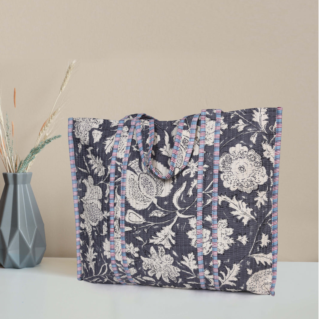 Quilted Cotton  Tote Bags - Floral