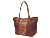 Iowa Hand-Tooled Leather Handbag