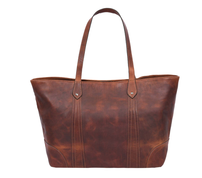 Iowa Hand-Tooled Leather Handbag