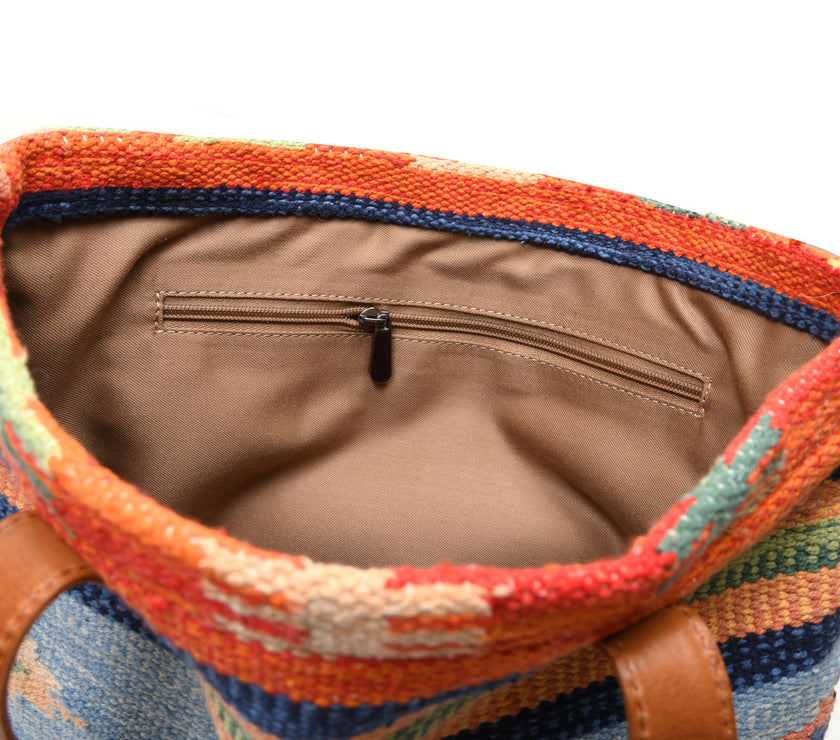 Missouri Kilim Leather Tote Bag