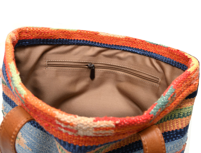 Missouri Kilim Leather Tote Bag