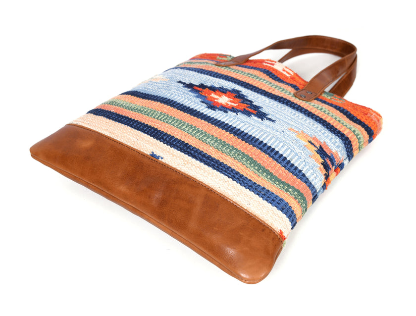 Missouri Kilim Leather Tote Bag