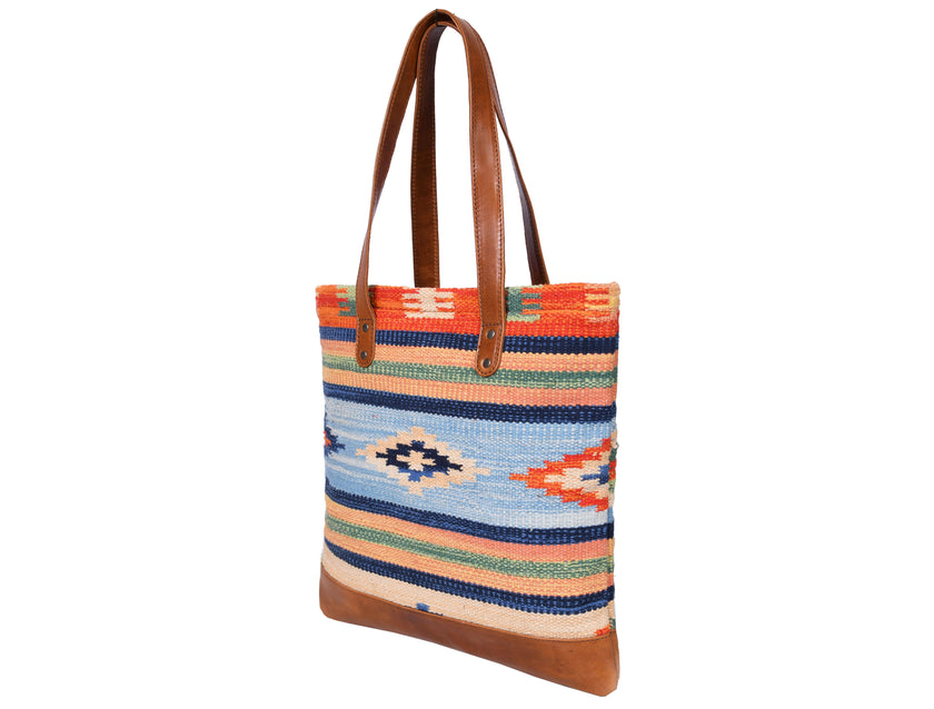 Missouri Kilim Leather Tote Bag