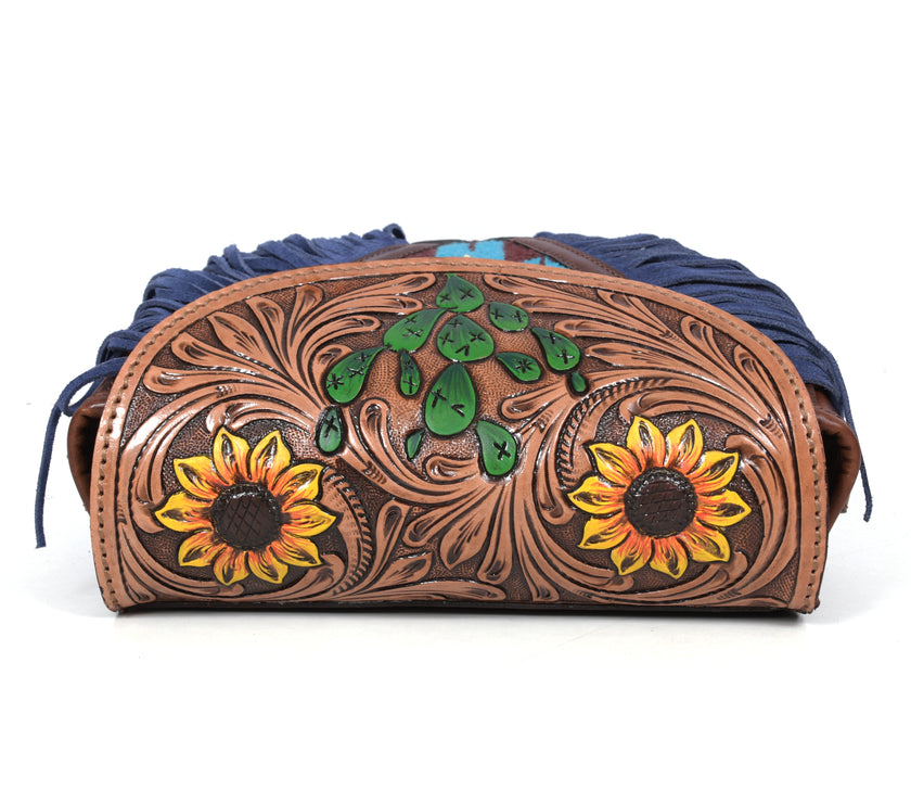 Phoenix Tooled Leather Kim Crossbody bag