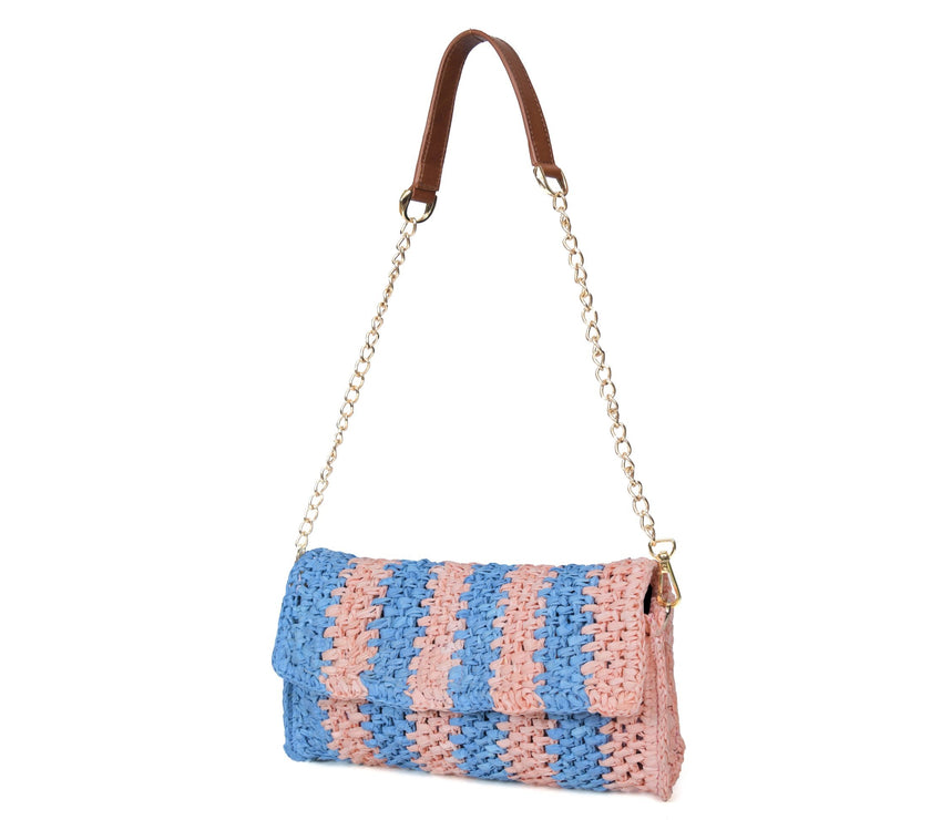 Elowen Raffia Versa Carry Clutch