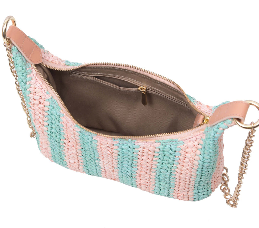 Elara Raffia Chic  Crossbody