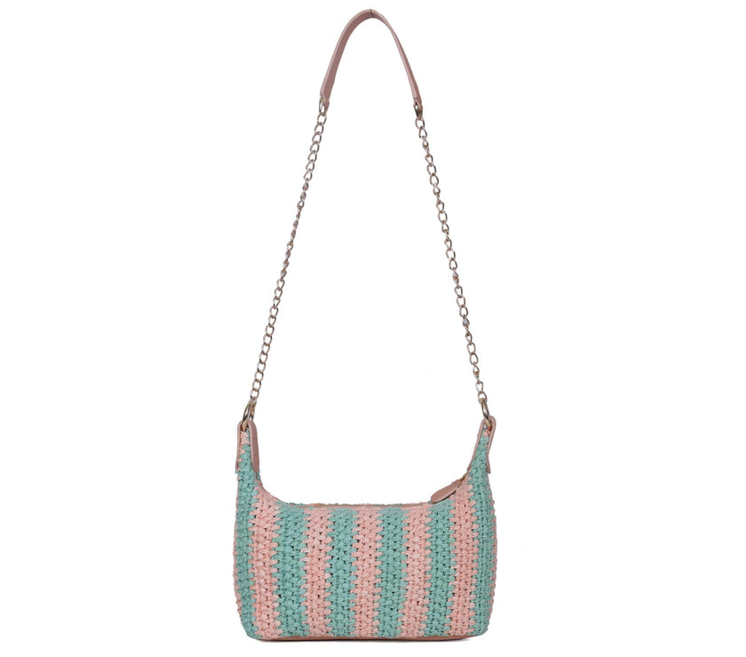 Elara Raffia Chic  Crossbody