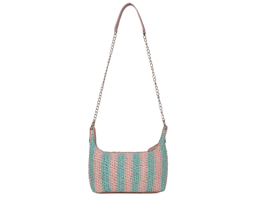 Elara Raffia Chic  Crossbody