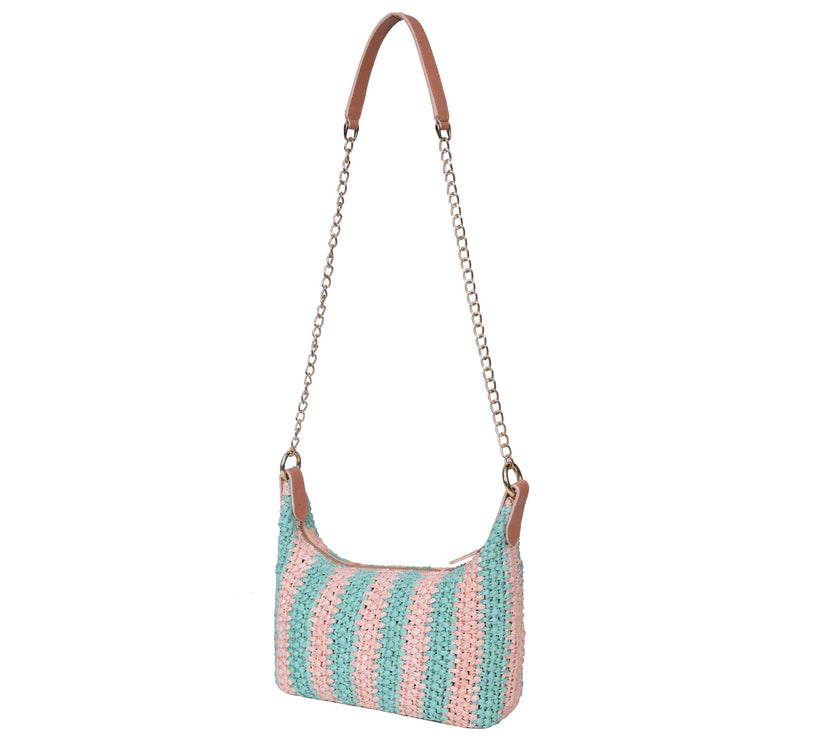 Elara Raffia Chic  Crossbody