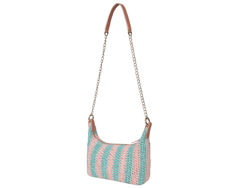 Elara Raffia Chic  Crossbody