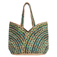 Nature's Carryall Recycled Jute Tote Bag Organic Multicolor | LB-666