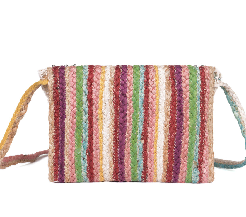 Handmade Jute Flap Crossbody | LB-747