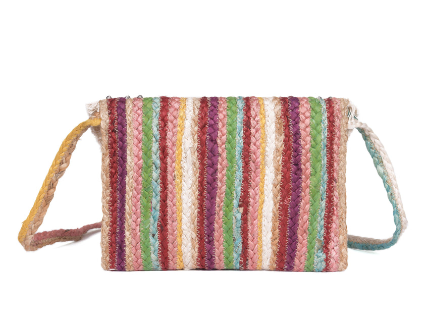 Handmade Jute Flap Crossbody | LB-747