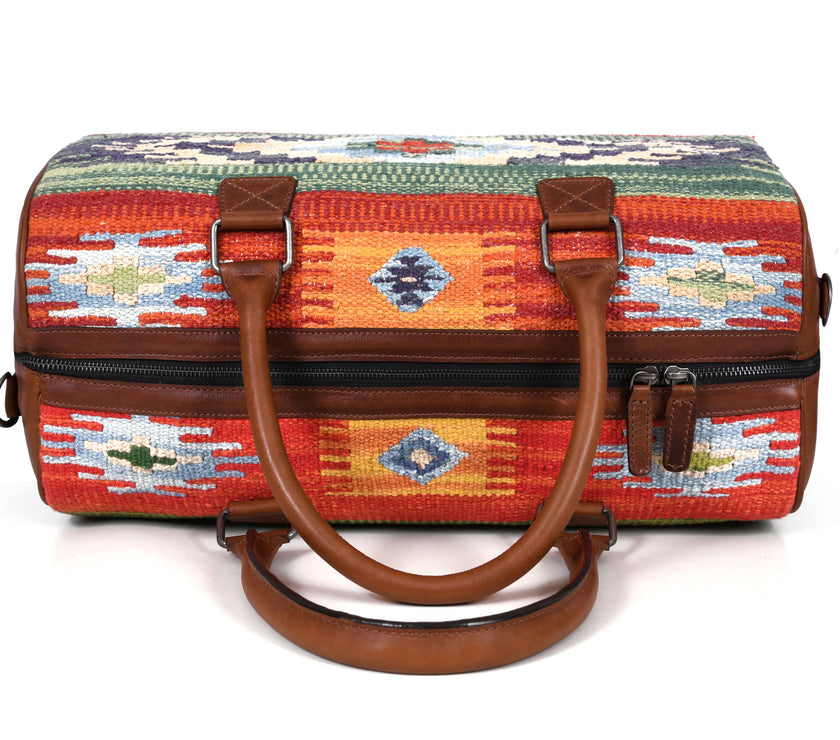 Michigan Kilim Leather Duffle Bag