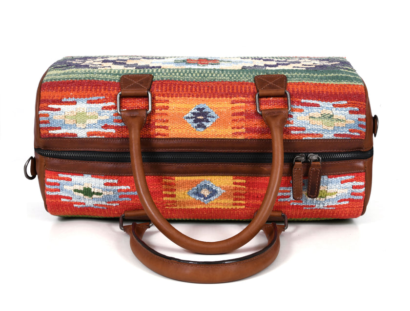 Michigan Kilim Leather Duffle Bag