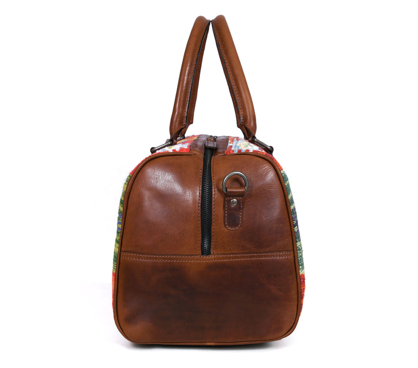 Michigan Kilim Leather Duffle Bag