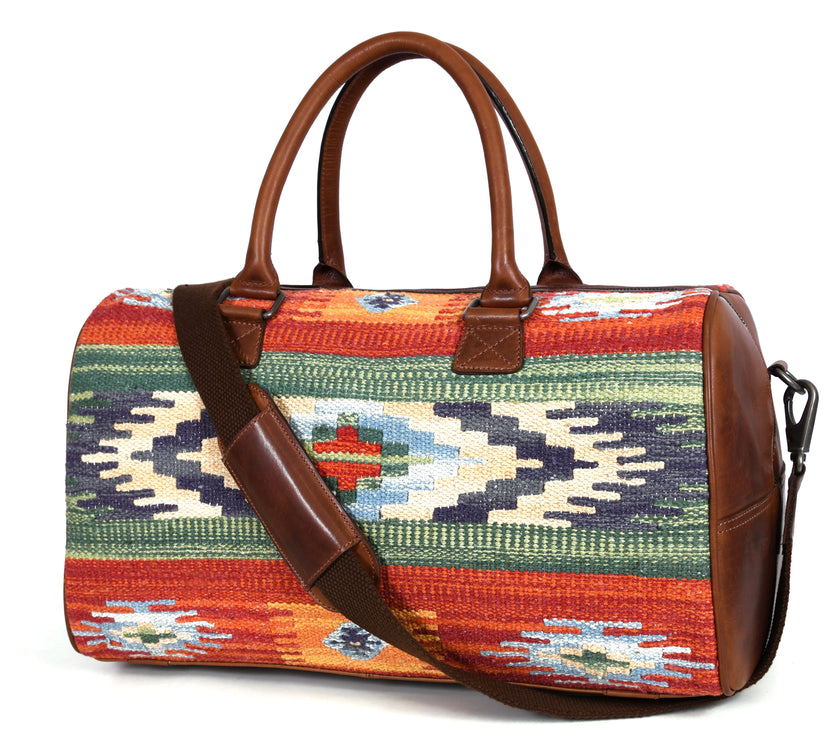 Michigan Kilim Leather Duffle Bag