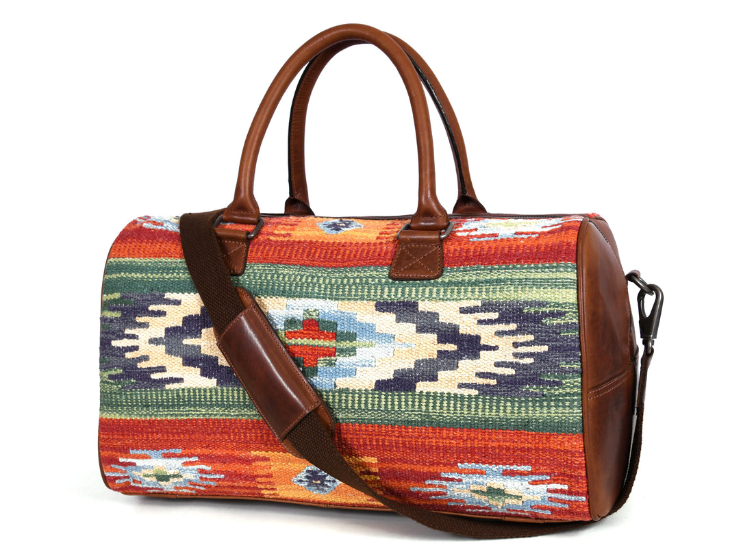 Michigan Kilim Leather Duffle Bag