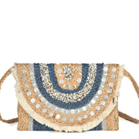 Handmade Jute Flap Crossbody | LB-702