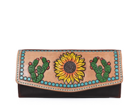 Montana Hand-Tooled Fold-Over Leather Wallet