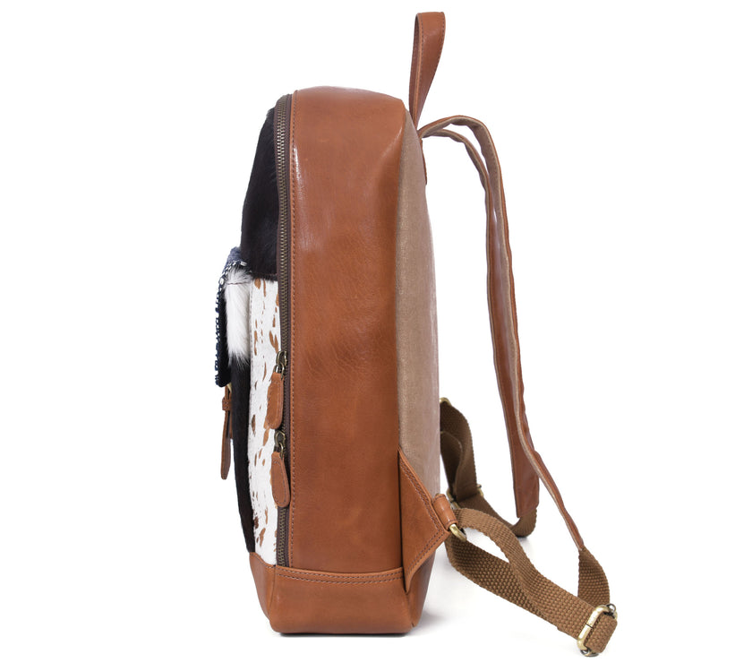 Fresno Metallic Backpack Hair On Hide & Leather