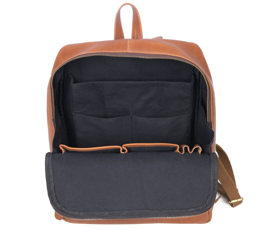 Fresno Metallic Backpack Hair On Hide & Leather