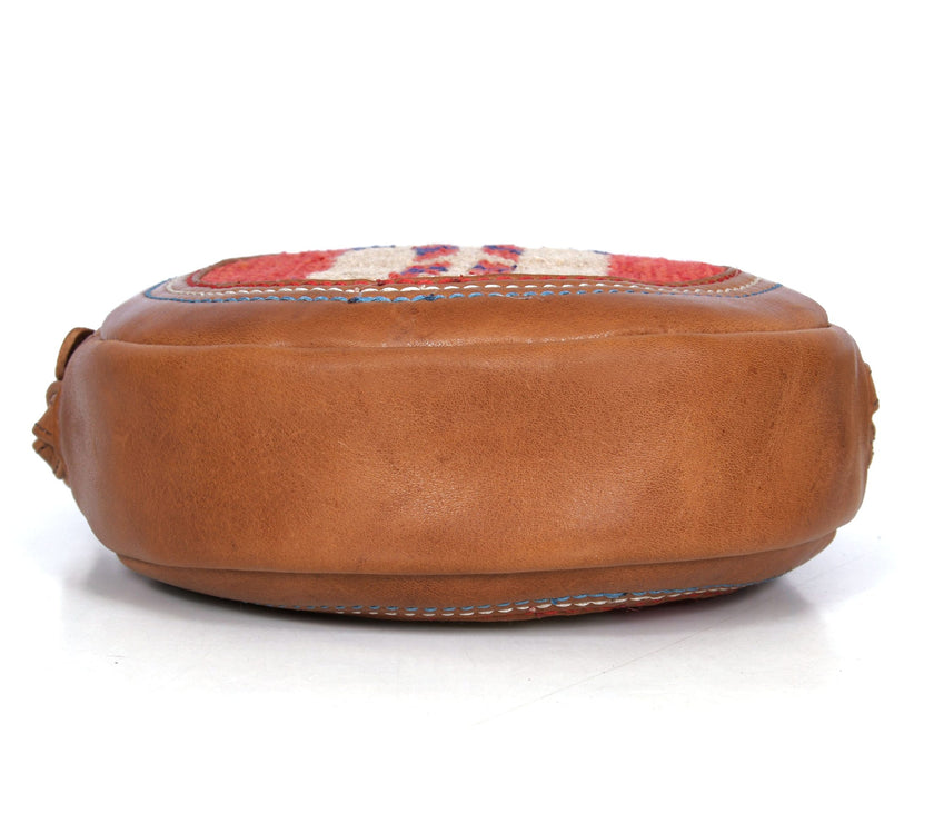 Denver Kilim Leather Round Crossbody Bag