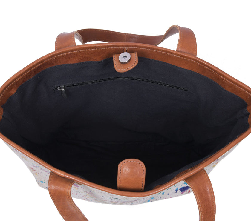 Sacramento Leather Hair on Tote Bag