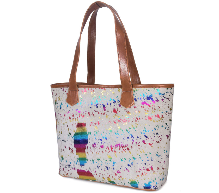 Sacramento Leather Hair on Tote Bag