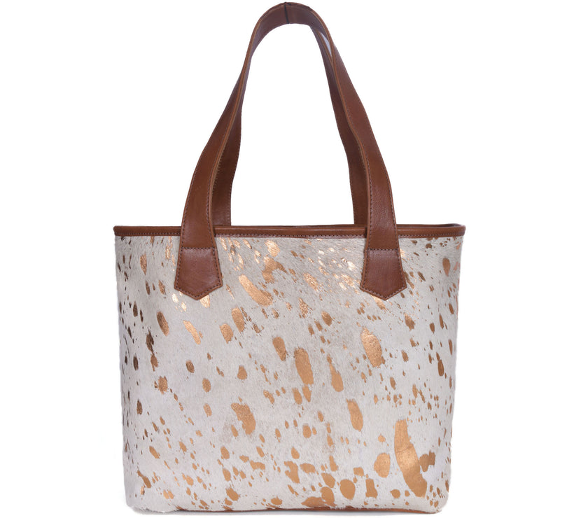 Sacramento Leather Hair on Tote Bag