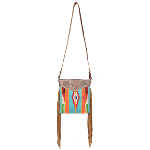 Dual Tooling Western Leather Crossbody | LB-648