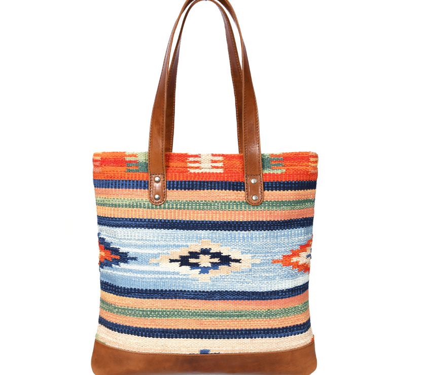 Missouri Kilim Leather Tote Bag