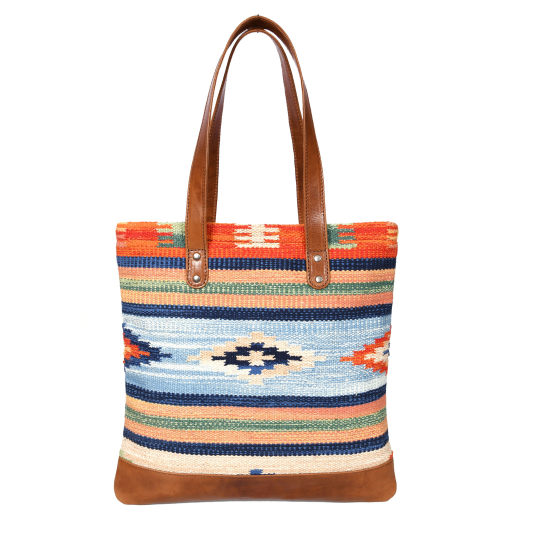 Missouri Kilim Leather Tote Bag